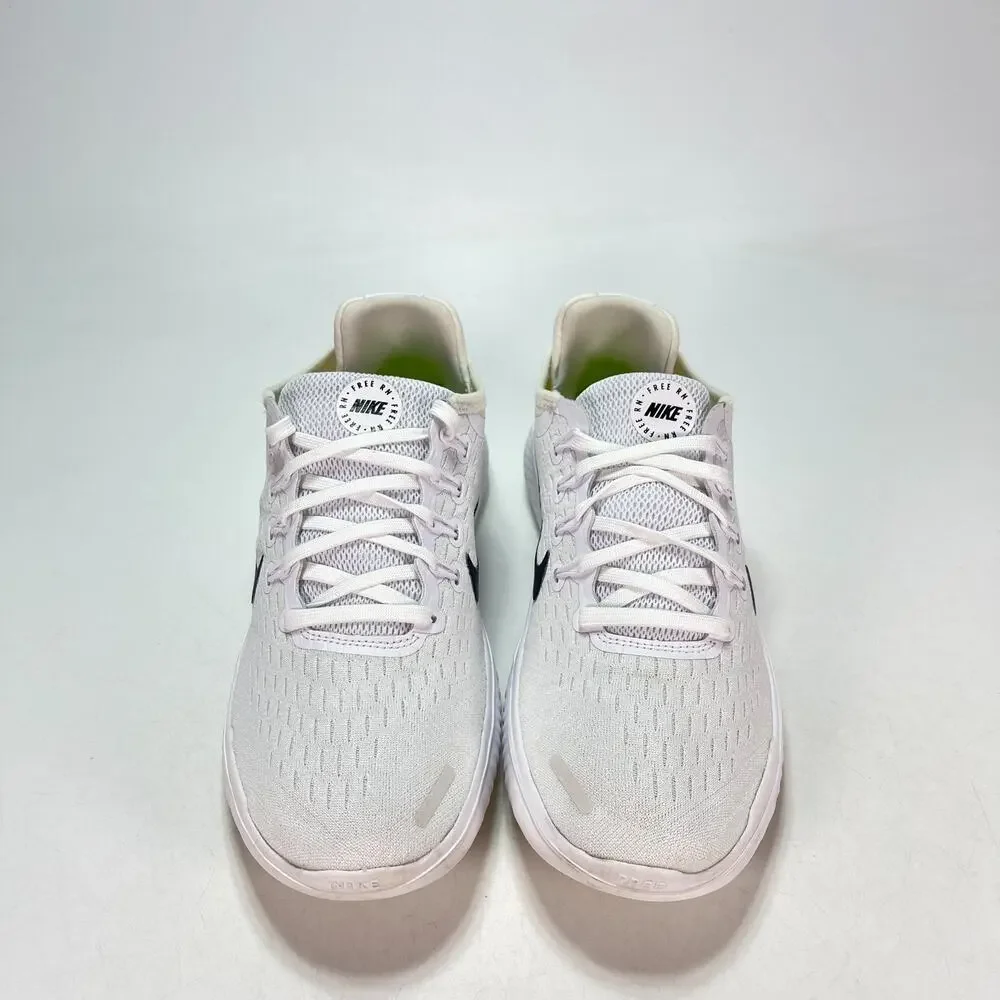 Nike Free RN 2018 White Black Running Shoes Sneakers 942836-100 Men's Size 7.5